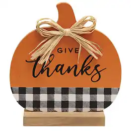 BreeBe - *Give Thanks Buffalo Check & Pumpkin - Orange