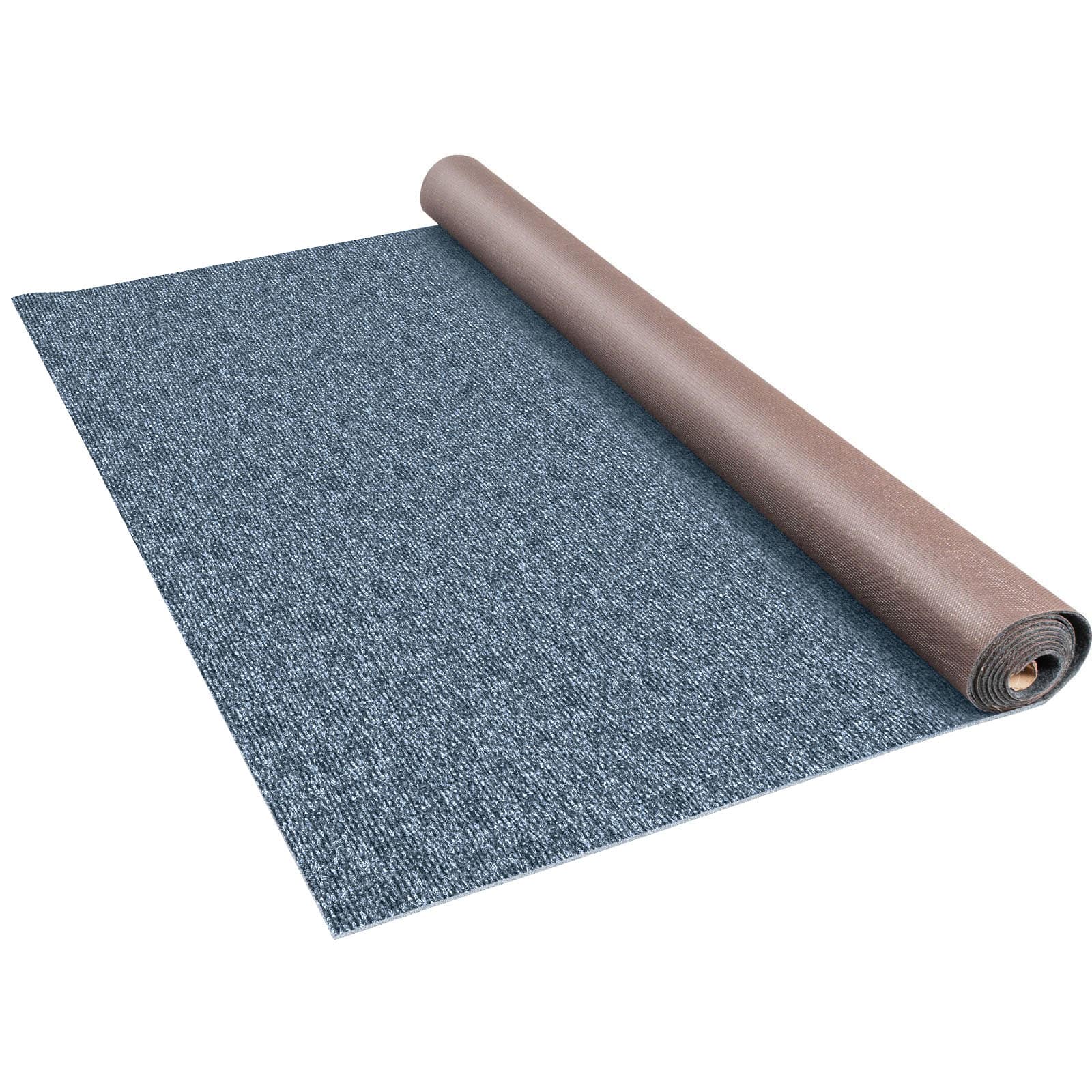 VEVOR - Marine Carpet 6 ft x 36 ft, Boat Carpet Rugs, Indoor Outdoor Rugs for Patio Deck Anti-Slide TPR Water-Proof Back - Gray