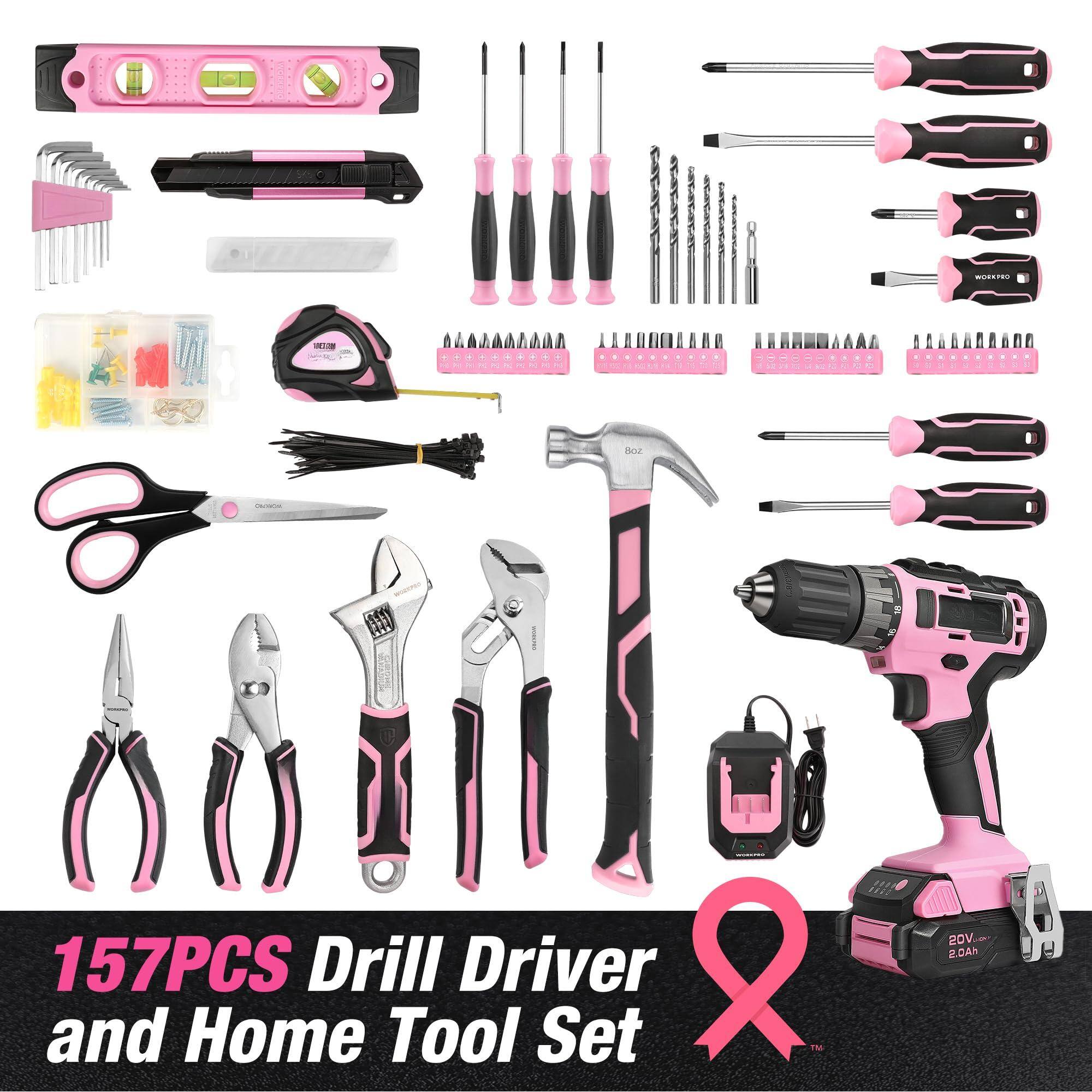 157PCS Drill Driver and Home Tool Set