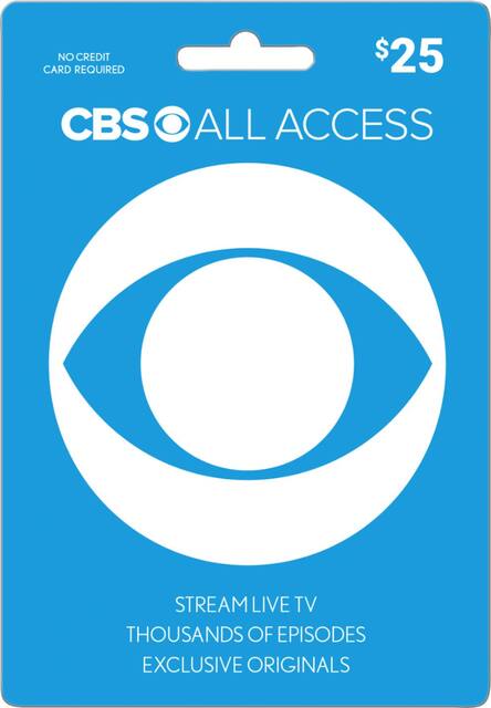 Cbs All Access 25 Gift Card 25 Gift Card Best Buy
