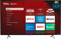 Front. TCL - 43" Class - LED - 4 Series - 2160p - Smart - 4K UHD TV with HDR Roku TV.