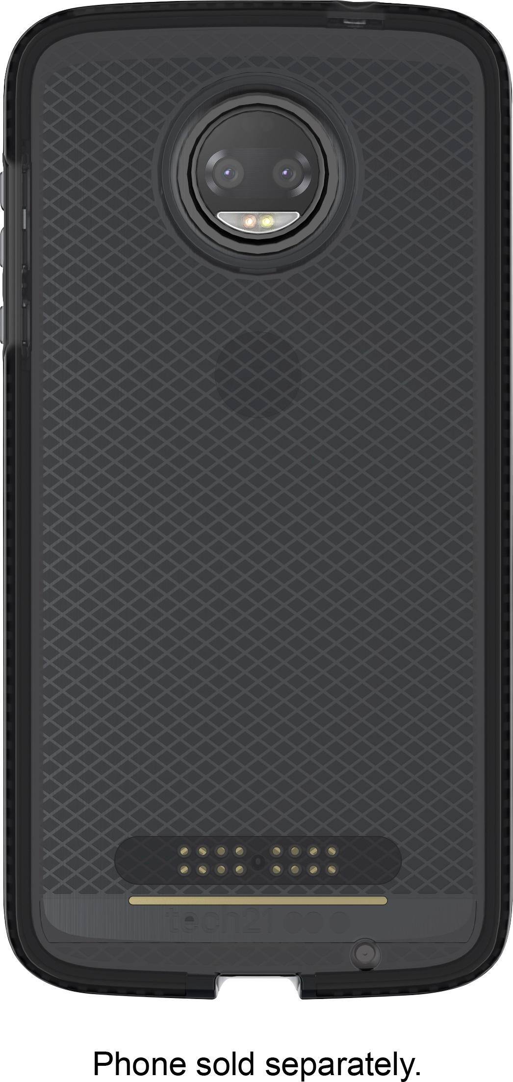Tech21 - Evo Check Case for Motorola Moto Z² Force - Smokey/Black - Larger Front