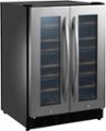 Angle Zoom. Insignia™ - 42 Bottle or 114 Can Built-in Dual Zone Wine and Beverage Cooler - Stainless steel.