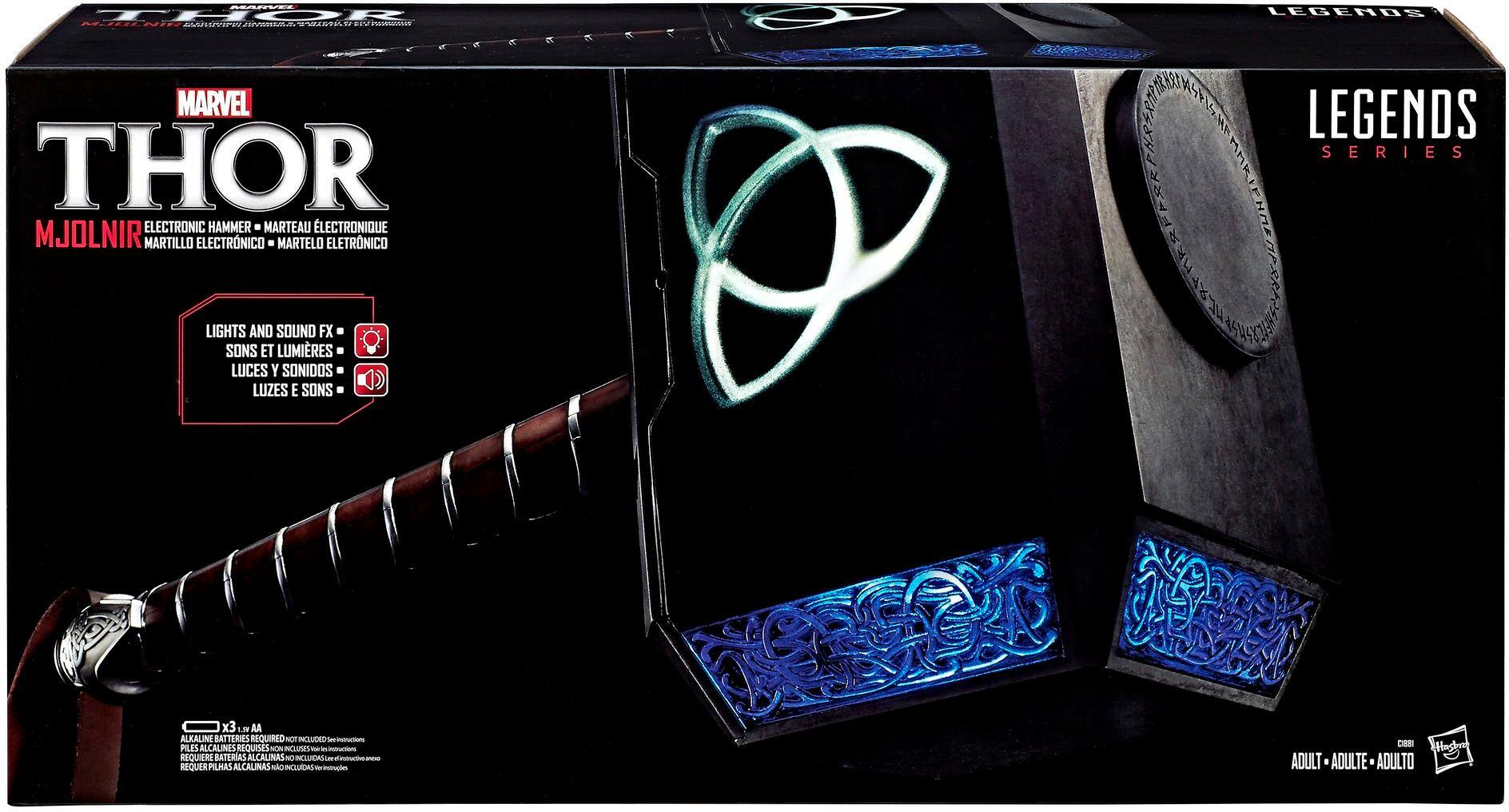 Alt View 11. Hasbro - Legends Mjolnir Electronic Hammer - Multi.