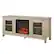 Left. Walker Edison - 58" Transitional Two Glass Door Fireplace TV Stand for Most TVs up to 65" - White Oak.
