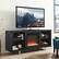 Alt View 1. Walker Edison - Modern Open Storage Fireplace TV Stand for Most TVs up to 65" - Black.