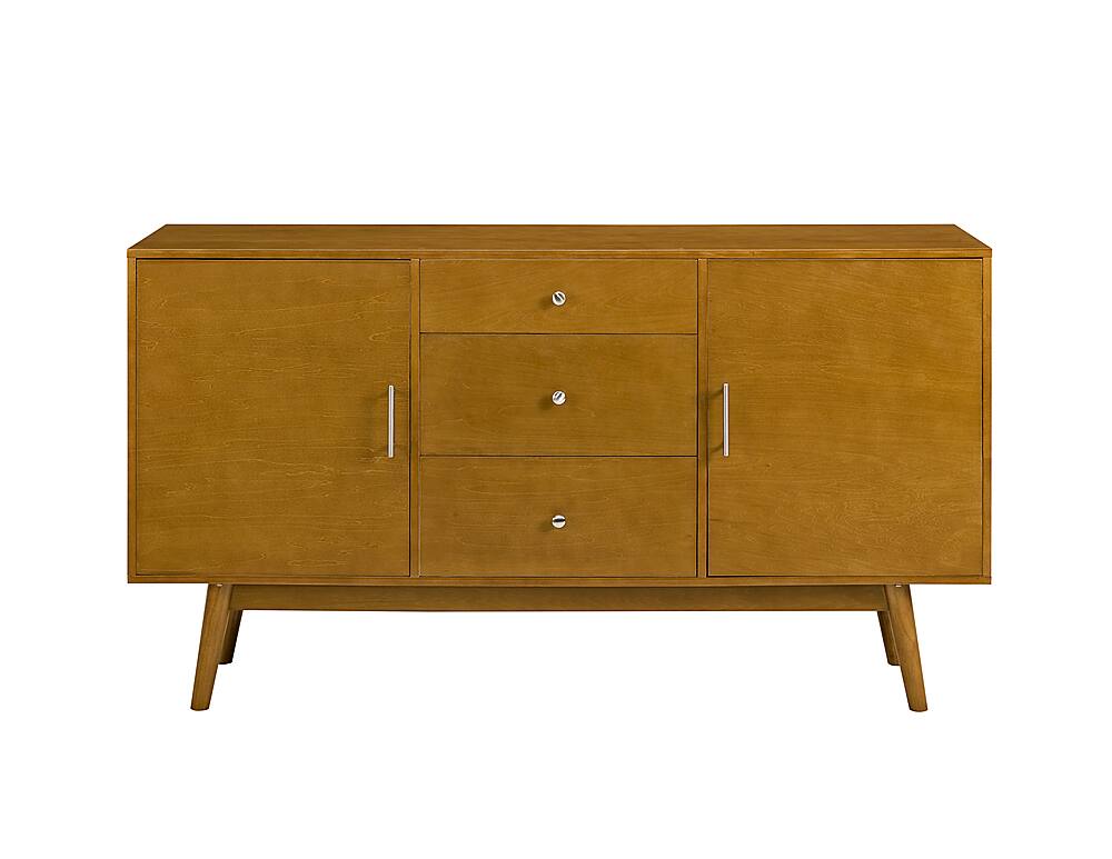 Front. Walker Edison - 60” Mid Century Modern TV Stand for TV's up to 65” - Acorn.