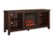 Angle Zoom. Walker Edison - 58" Open Storage Fireplace TV Stand for Most TVs Up to 65" - Traditional Brown.
