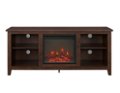 Front Zoom. Walker Edison - Open Storage Fireplace TV Stand for Most TVs Up to 65" - Traditional Brown.