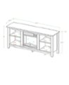 Alt View Zoom 12. Walker Edison - Open Storage Fireplace TV Stand for Most TVs Up to 65" - Traditional Brown.