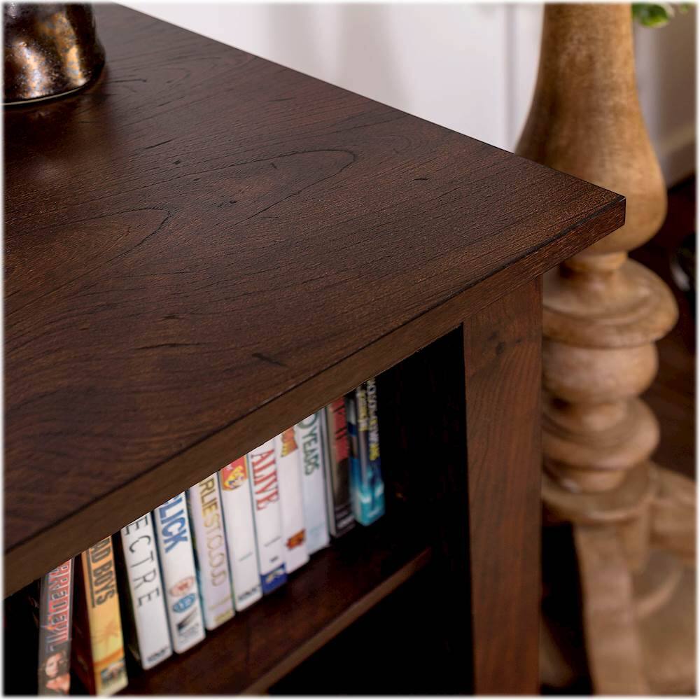 Alt View 13. Walker Edison - 58" Open Storage Fireplace TV Stand for Most TVs Up to 65" - Traditional Brown.