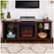 Alt View Zoom 14. Walker Edison - Open Storage Fireplace TV Stand for Most TVs Up to 65" - Traditional Brown.