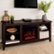 Alt View Zoom 18. Walker Edison - Open Storage Fireplace TV Stand for Most TVs Up to 65" - Traditional Brown.