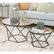 Alt View 11. Walker Edison - Geometric Nesting Table Set - Glass & Black.