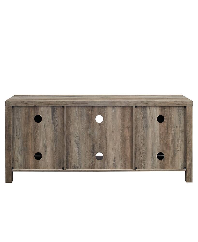 Alt View 2. Walker Edison - Rustic Barn Door Style Stand for Most TVs Up to 65" - Gray Wash.