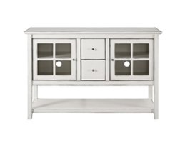 Walker Edison - Transitional TV Stand / Buffet for TVs up to 55" - Antique White - Front_Zoom