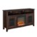 Alt View Zoom 11. Walker Edison - Tall Glass Two Door Soundbar Storage Fireplace TV Stand for Most TVs Up to 65" - Traditional Brown.