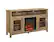 Angle. Walker Edison - 58" Tall Glass Two Door Soundbar Storage Fireplace TV Stand for Most TVs Up to 65" - Barnwood.