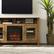 Alt View 15. Walker Edison - 58" Tall Glass Two Door Soundbar Storage Fireplace TV Stand for Most TVs Up to 65" - Barnwood.