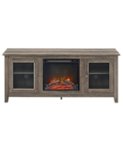 Front Zoom. Walker Edison - 58" Transitional Two Glass Door Fireplace TV Stand for Most TVs up to 65".