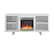 Front. Walker Edison - Modern Open Storage Fireplace TV Stand for Most TVs up to 65" - White.