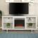 Alt View Zoom 1. Walker Edison - Modern Open Storage Fireplace TV Stand for Most TVs up to 65" - White.
