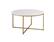 Angle. Walker Edison - Modern Glam Round Coffee Table - Faux Marble.