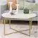 Alt View 12. Walker Edison - Modern Glam Round Coffee Table - Faux Marble.