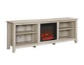 Angle Zoom. Walker Edison - Open Storage Fireplace TV Stand for Most TVs Up to 85" - White Oak.