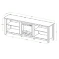 Alt View Zoom 12. Walker Edison - Open Storage Fireplace TV Stand for Most TVs Up to 85" - White Oak.