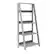 Angle. Walker Edison - 55" Leaning Ladder 4-Shelf Bookcase - Grey.
