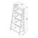 Alt View 18. Walker Edison - 55" Leaning Ladder 4-Shelf Bookcase - Grey.