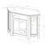Alt View 12. Walker Edison - Glass Two Door Corner Fireplace TV Stand for Most TVs up to 55" - White Oak.