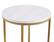 Alt View 12. Walker Edison - Modern Glam Side Table - Faux White Marble & Gold.