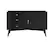Front. Walker Edison - Angelo Mid Century Modern TV Stand Cabinet for Most Flat-Panel TVs Up to 55" - Black.