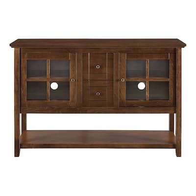 Walker Edison - Transitional TV Stand / Buffet for TVs up to 55" - Walnut