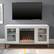 Alt View 16. Walker Edison - Modern Two Door Fireplace TV Stand for Most TVs up to 58" - White.