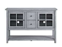Walker Edison - Transitional TV Stand / Buffet for TVs up to 55" - Antique Gray - Front_Zoom
