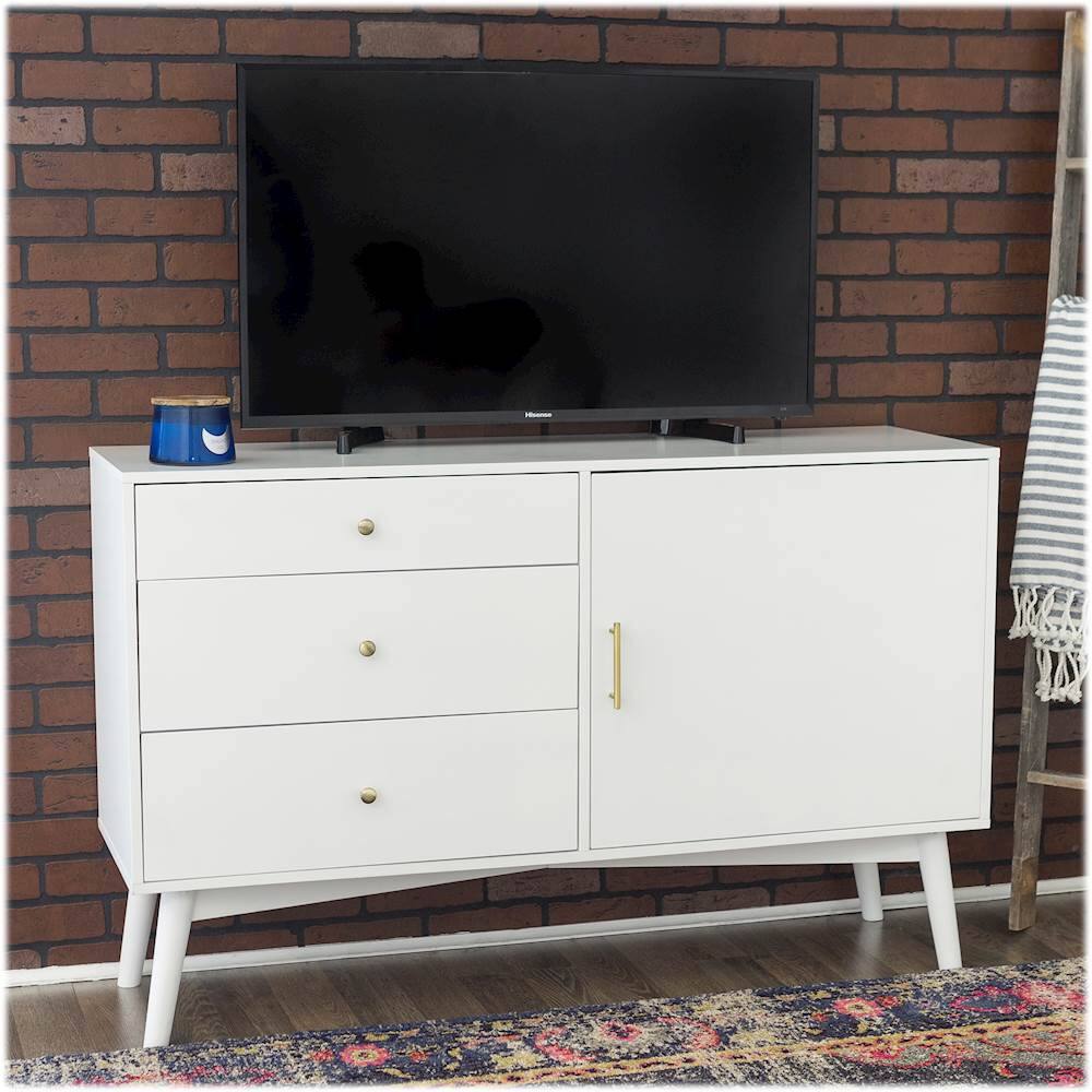 Best Buy Walker Edison Angelo Mid Century Modern TV Stand for Most FlatPanel TVs Up to