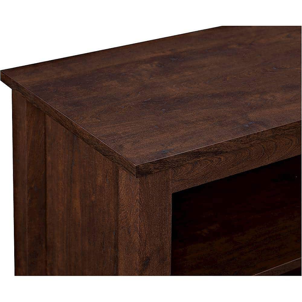 Alt View 1. Walker Edison - Modern 58" Wood Open Storage TV Stand for Most TVs up to 65" - Brown.