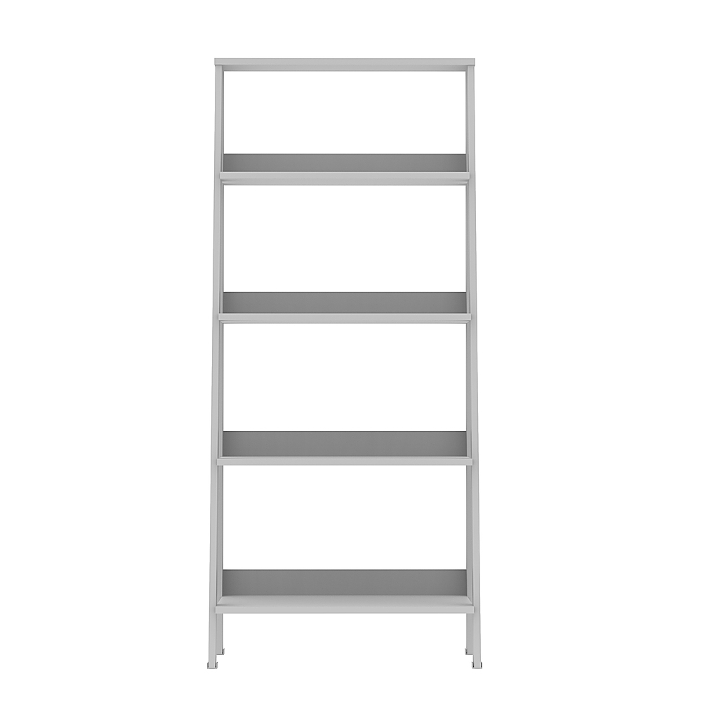 Walker Edison 4 Shelf Ladder Bookcase, Casual Home 5 Shelf Ladder Bookcase White