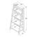 Alt View 16. Walker Edison - 55" Leaning Ladder 4-Shelf Bookcase - White.