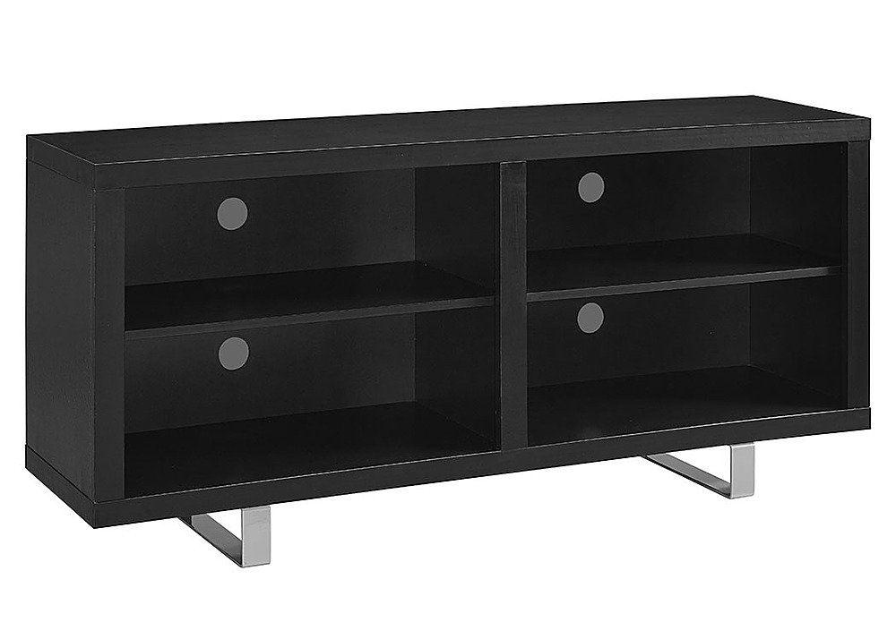 Angle View: Walker Edison - Wood TV Stand for Most TVs Up to 65" - Black