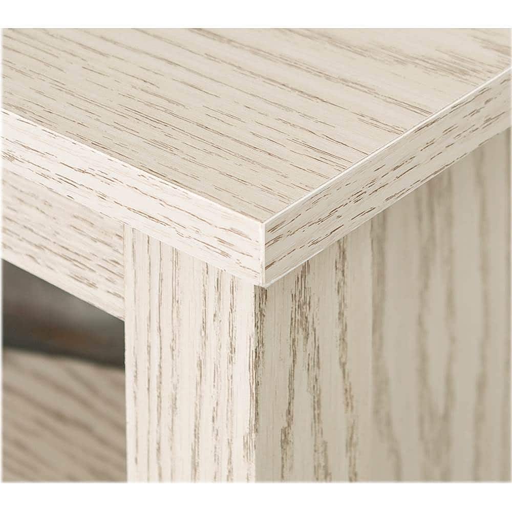 Alt View 13. Walker Edison - Modern 70" Open 6 Cubby Storage TV Stand for TVs up to 80" - White Wash.