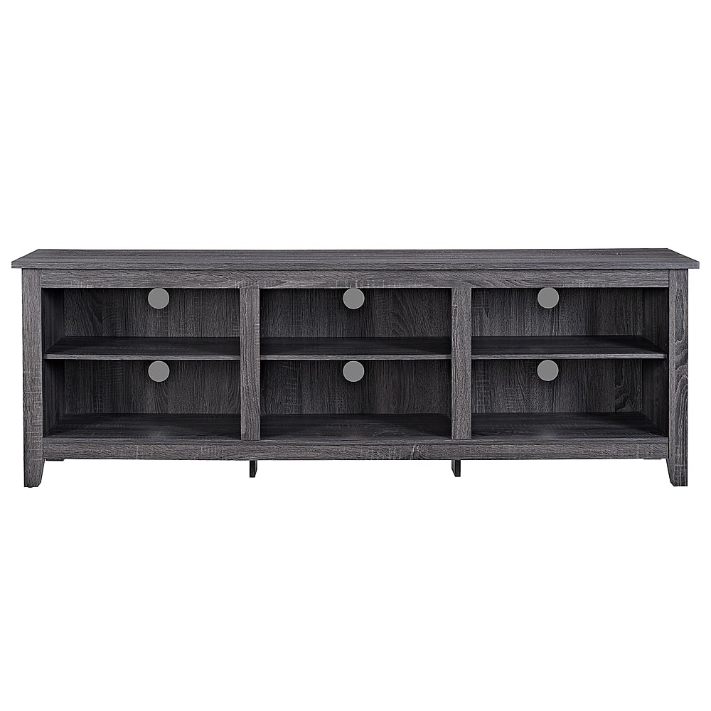 Alt View 17. Walker Edison - Modern 70" Open 6 Cubby Storage TV Stand for TVs up to 80" - Charcoal.