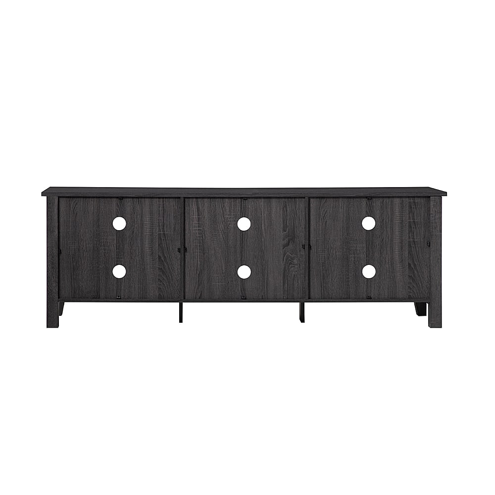 Alt View 19. Walker Edison - Modern 70" Open 6 Cubby Storage TV Stand for TVs up to 80" - Charcoal.