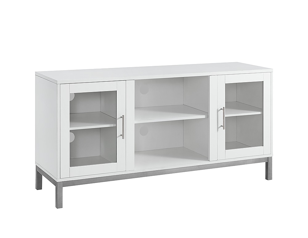 Angle View: Walker Edison - Urban Modern TV Stand for Most TVs Up to 60" - White Oak