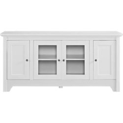 Walker Edison - 52" 4 Door Media Storage TV Stand for Most Flat-Panel TV's up to 58" - White - Front_Zoom