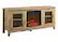 Angle. Walker Edison - 58" Transitional Two Glass Door Fireplace TV Stand for Most TVs up to 65" - Barnwood.