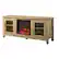 Left. Walker Edison - 58" Transitional Two Glass Door Fireplace TV Stand for Most TVs up to 65" - Barnwood.
